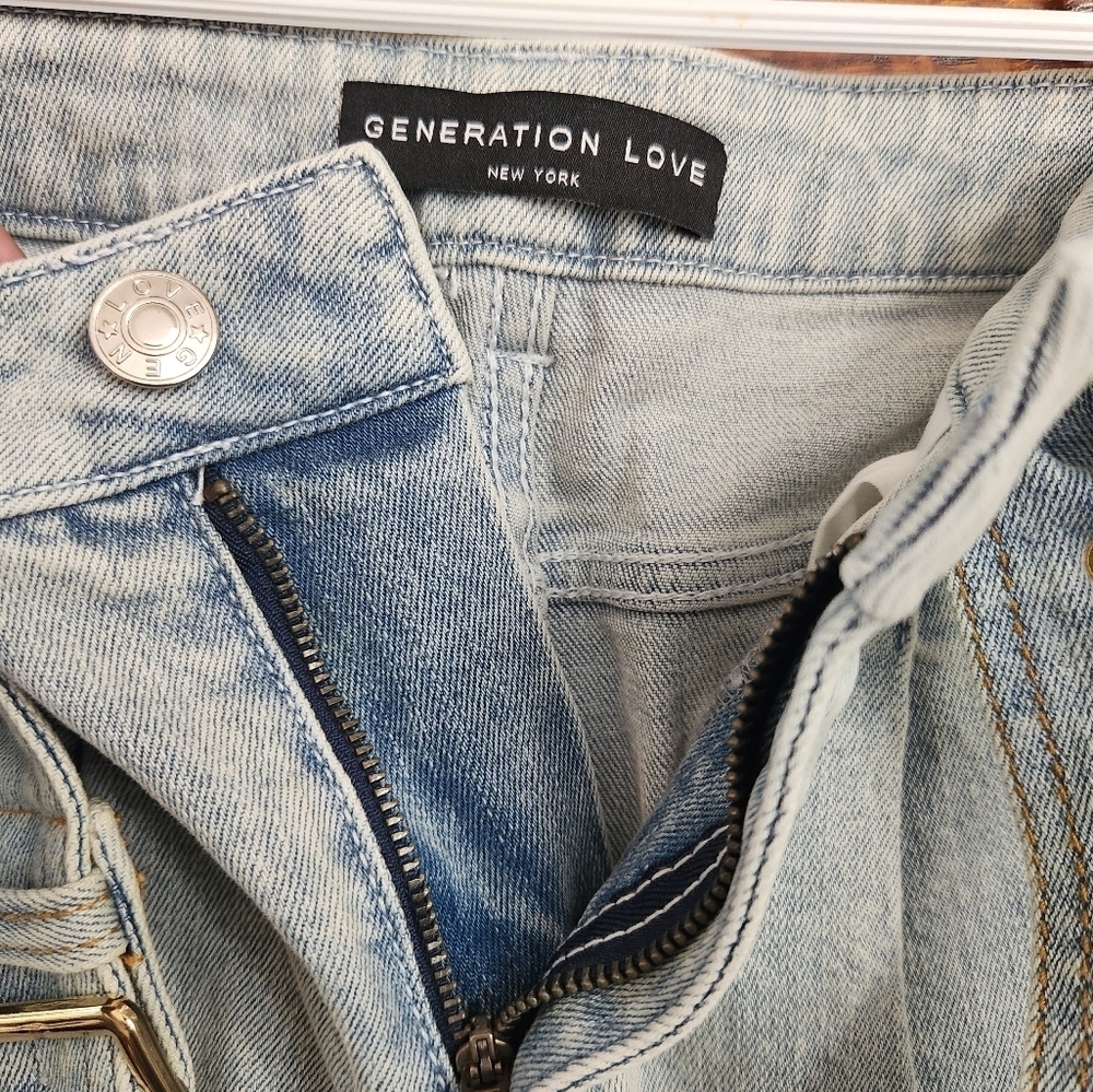 Generation Love belted light wash Denim jeans size 29 NWOT - Picture 8 of 13